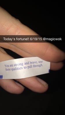 Yummy food yummy fortune!! #magicwok