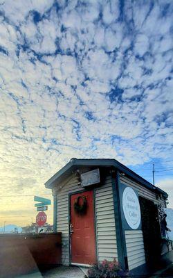 Sunrise at the coffee stand