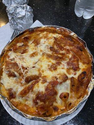 Baked Ziti Siciliano - Baked ziti with Fried Eggplant ABSOLUTELY DELICIOUS! This was cooked to perfection!