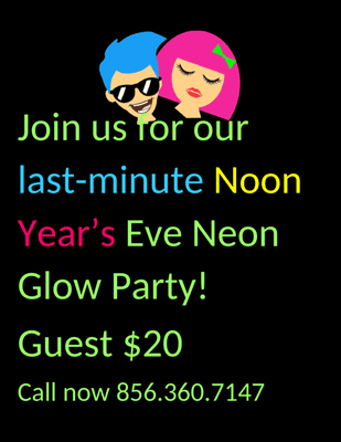 Neon Glow Noon Year's Eve Party