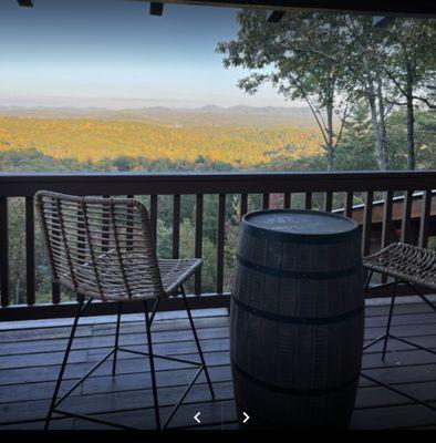 Sip your coffee and soak in the views in Blue Ridge Mountains!