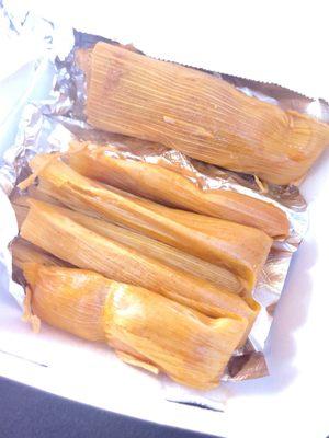 Small ones are Cajun Chicken Hot Tamales. The larger one, I'm not sure since its not the one I ordered