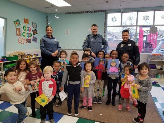 Thank you for everything you do for the city.  Happy Law Enforcement Day from the kids and teachers at River City Early Learning Center!