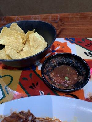 Tiny salsa bowl.