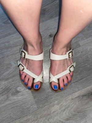 Deluxe pedicure with normal nail polish $46.00