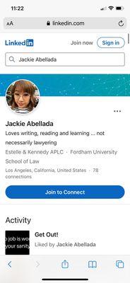 JACKIE ABELLADA LINKEDIN