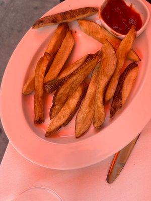 French fries and cocktails