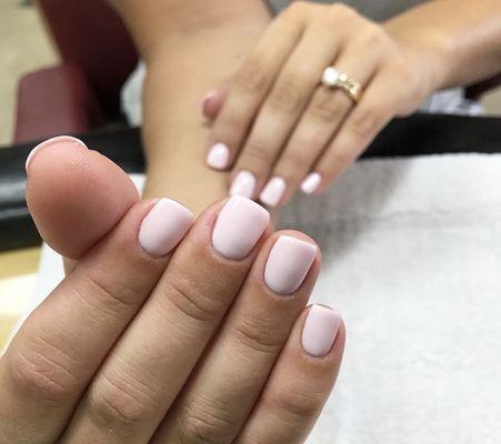 Gel mani on natural nails