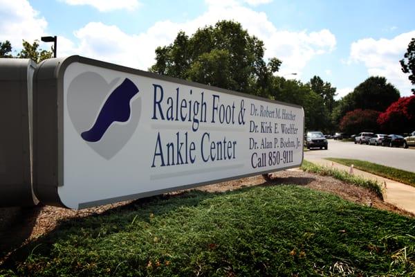 Raleigh Foot & Ankle Center street sign