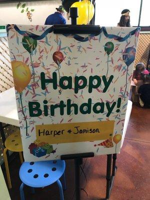 Birthday sign