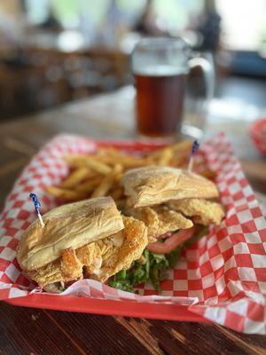 Fried shrimp Poboy.