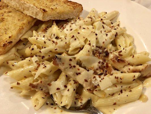 Chicken Alfredo - Added some crushed red pepper flakes b/c I like my food spicy!