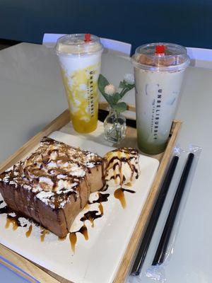 Honey Bread, Golden Matcha, Mango Crush