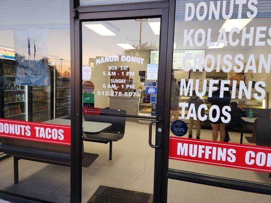 Entrance and true name: Manor Donuts