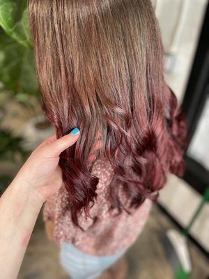 Red balayage