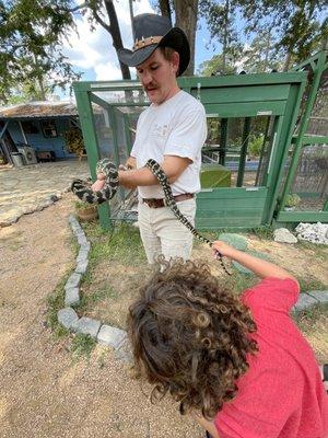 One of the many snakes on hand, really neat