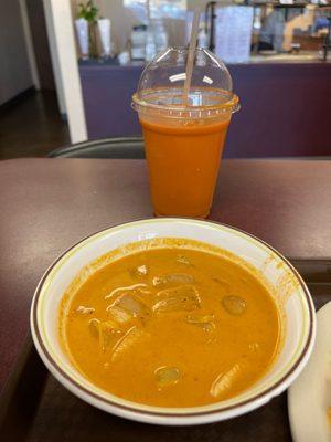 Curry and Thai tea