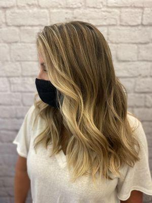 Face Frame Balayage for softness & Low Maintenance Hair. Kristen can go 3-4 Months.