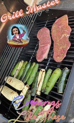 Steaks on the gril