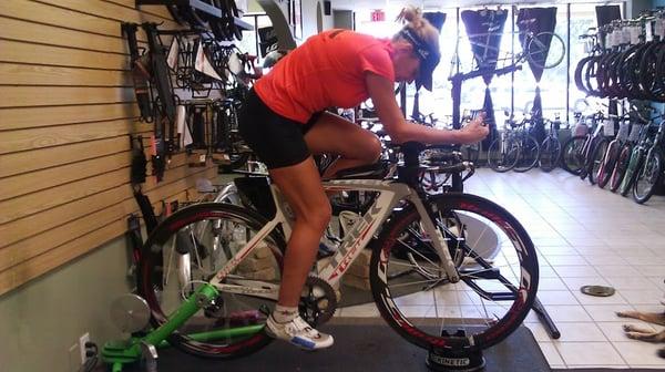 We do bicycle fitting for Road Riders and triathletes