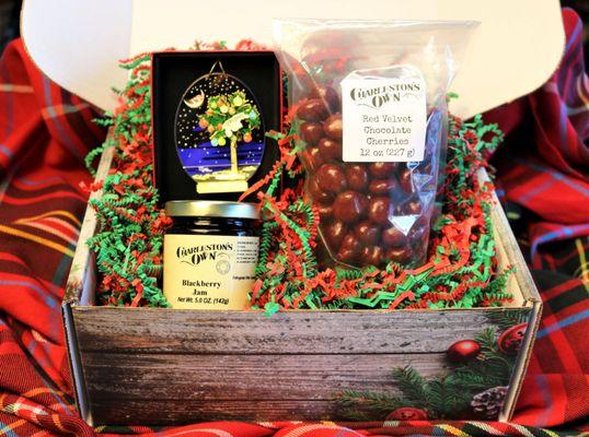 Corporate Gift Boxes with local Charleston items from Charleston Specialty Foods