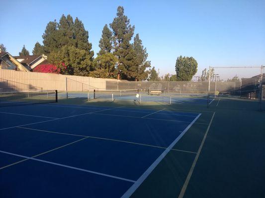 At least 3 of the courts have no lights