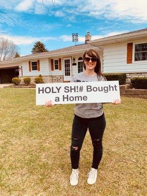 A Happy Women after Buying Home