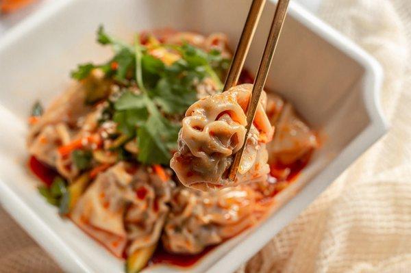 Wontons in Chili Oil