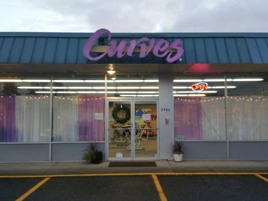 Night view of Orchards Curves.