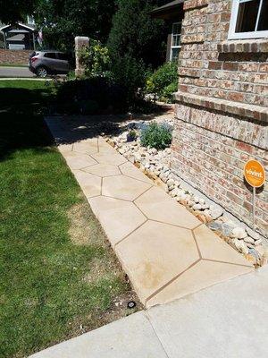 Front walkway micro topping