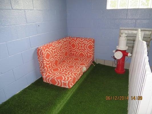 Part of our puppy play room.