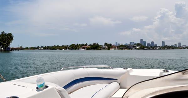 Great view from our boat in Biscayne Bay