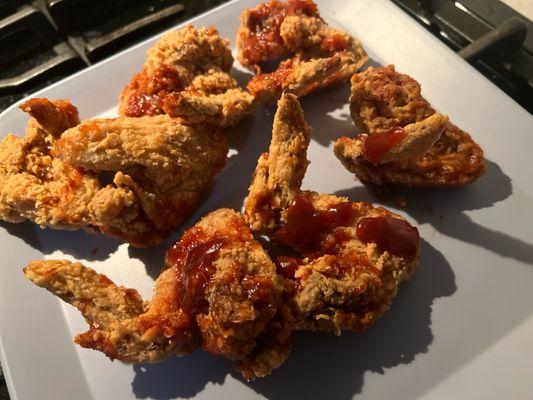 Bucket of Refried Chicken Wings 25pc! Like really?!