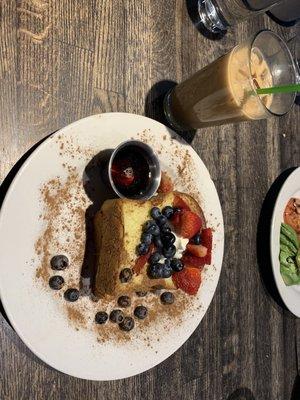 French Toast and Iced Latte