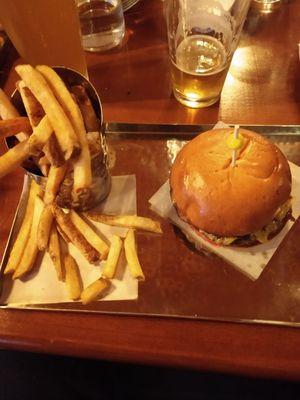 Cheeseburger and fries