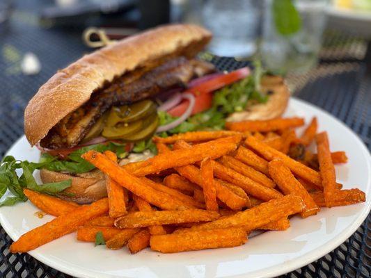 Blackened fish sandwich