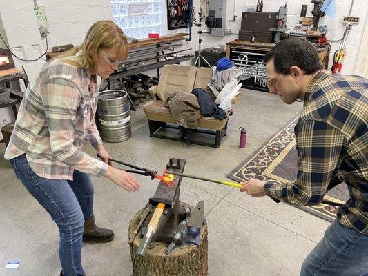 Making bottle openers.