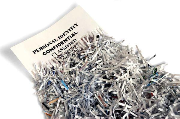 Secure and confidential shredding.