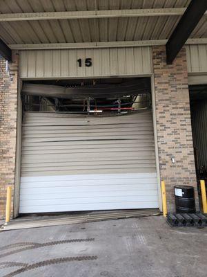 Garage door repair service.