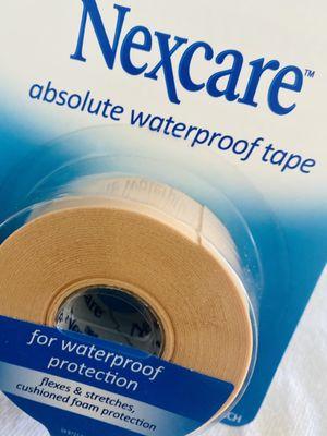 waterproof tape is excellent for blisters & finger protection :)