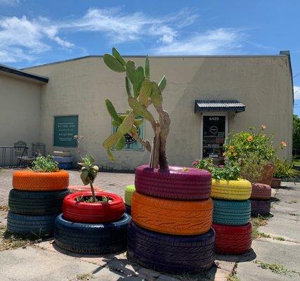 Gardening during the 2020 Shutdown. Look new tires!