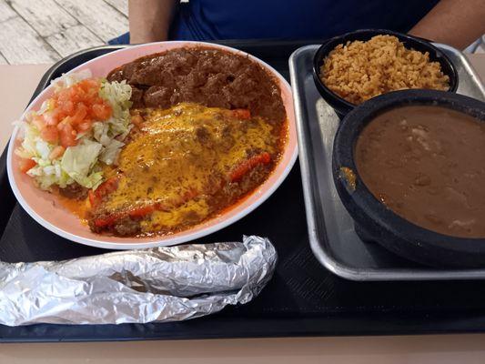 Cheese Enchiladas with Carne Guisda