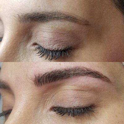 Microblading Before & After Initial Appointment