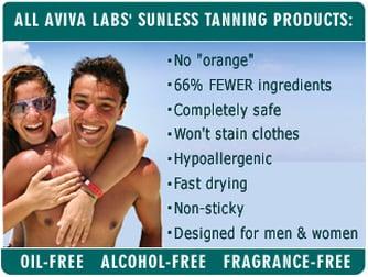 We use Aviva spray tan!