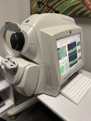 Optical Coherence tomography (OCT) has the ability to detect problems prior to any symptoms.