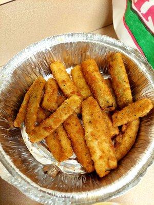 Fried zucchini. I'll pass next time.