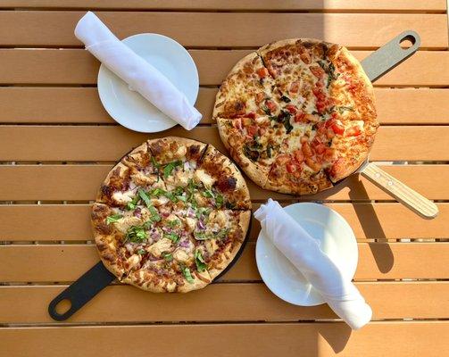 BBQ Chicken Pizza and Margarita Pizza