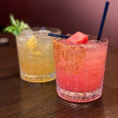 Watermelon margarita, citrus whiskey