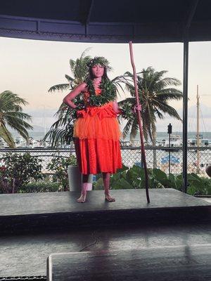 Hula dancer at the Luau