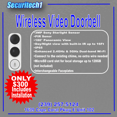 Everything you need for a more secure home, live push notifications to any iOS/Android when motion detected by door.